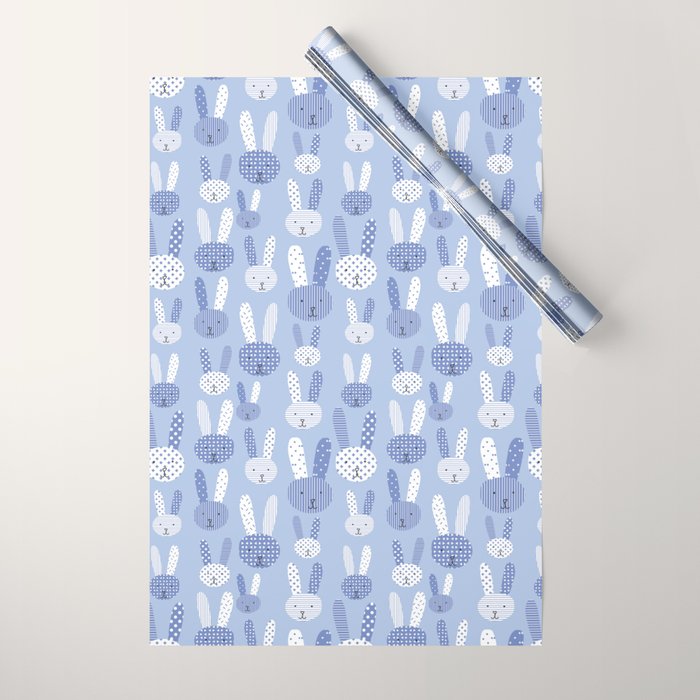 Blue Bunny Wrapping Paper