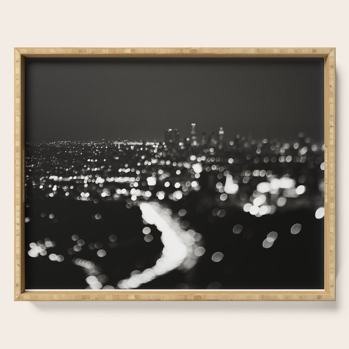 Los Angeles cityscape. L.A. Noir Serving Tray Gallery Image 1