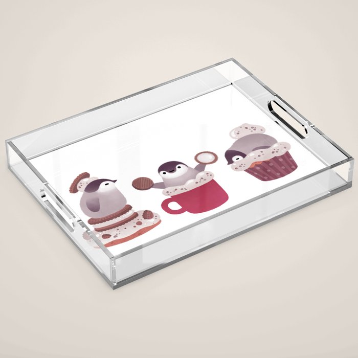 Cookie & cream & penguin Acrylic Tray Gallery Image 1