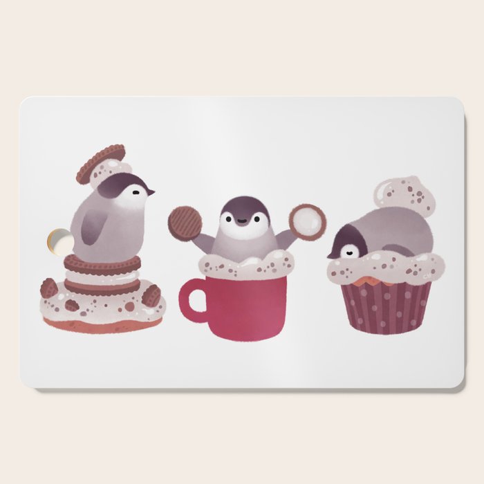 Cookie & cream & penguin Cutting Board Gallery Image 1