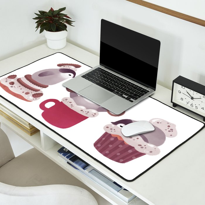 Cookie & cream & penguin Desk Mat Gallery Image 2