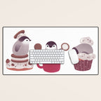 Cookie & cream & penguin Desk Mat Gallery Image 1