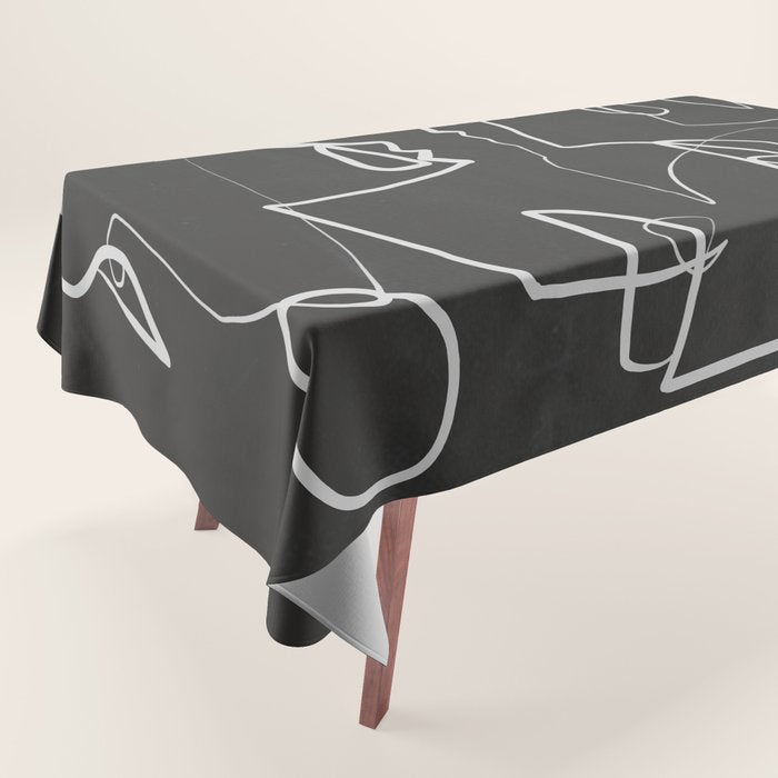 Abstract line art 12-2 Tablecloth Gallery Image 1