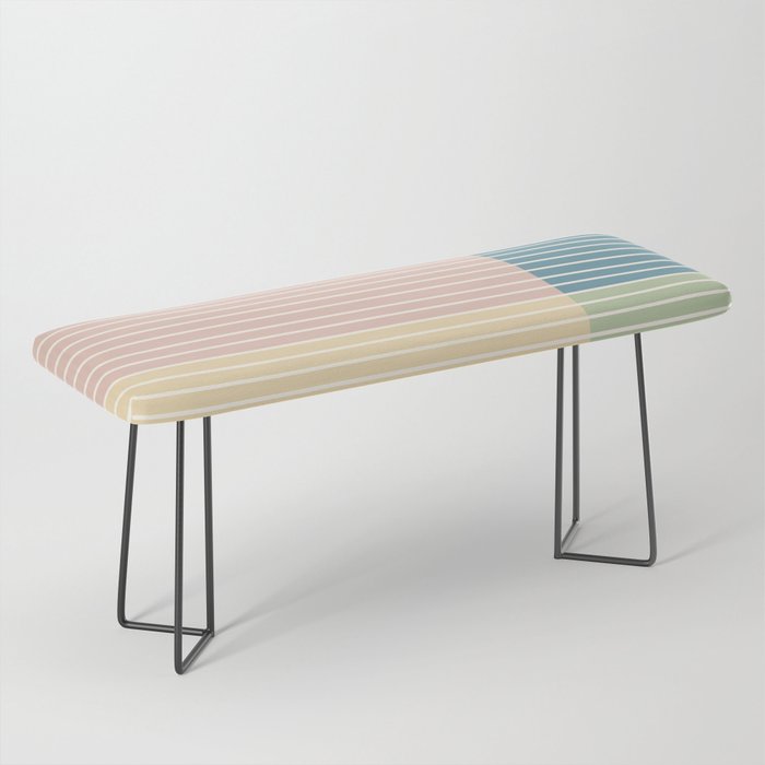 Color Block Line Abstract VII Bench Gallery Image 1