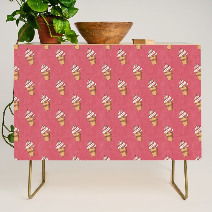 FAST FOOD / Ice Cream - pattern Credenza Gallery Image 1