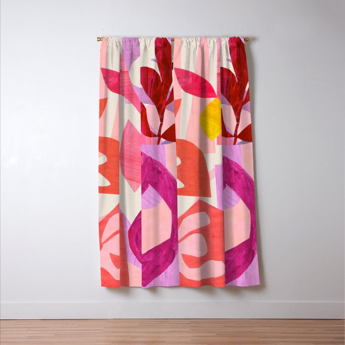 Crimson Spring Window Curtain Gallery Image 3