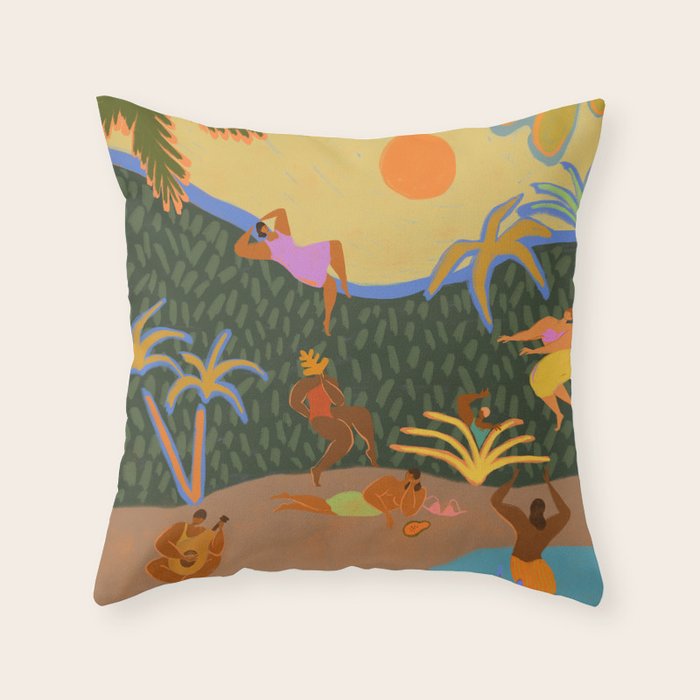 Summer Paradise  Throw Pillow Gallery Image 1