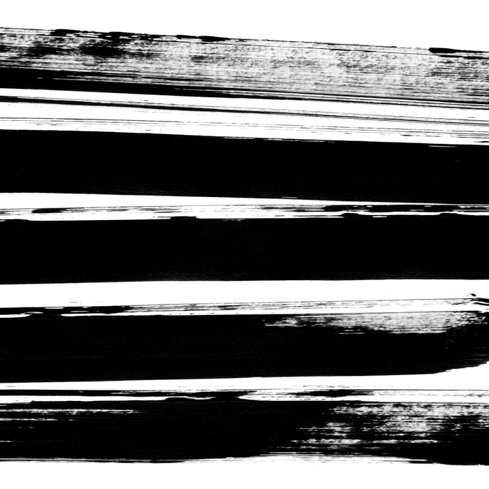Stripes Black & White Minimalist Abstract Mid century Ink Art Dark Brush Strokes Coffee Mug Gallery Image 2
