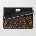 Exotic Midnight Floral Garden Laptop Sleeve Gallery Image 2