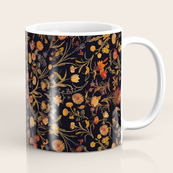 Exotic Midnight Floral Garden Coffee Mug Gallery Image 1