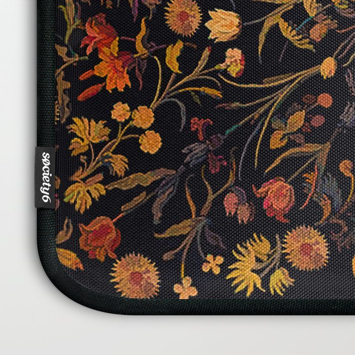 Exotic Midnight Floral Garden Laptop Sleeve Gallery Image 3