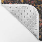 Exotic Midnight Floral Garden Bath Mat Gallery Image 2
