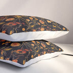 Exotic Midnight Floral Garden Pillow Sham Gallery Image 3