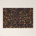 Exotic Midnight Floral Garden Welcome Mat Gallery Image 1