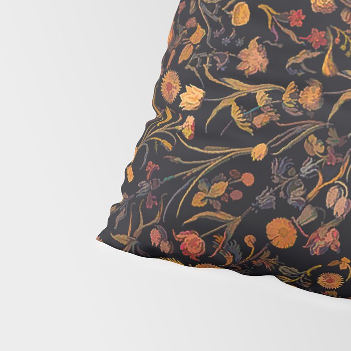 Exotic Midnight Floral Garden Pillow Sham Gallery Image 4
