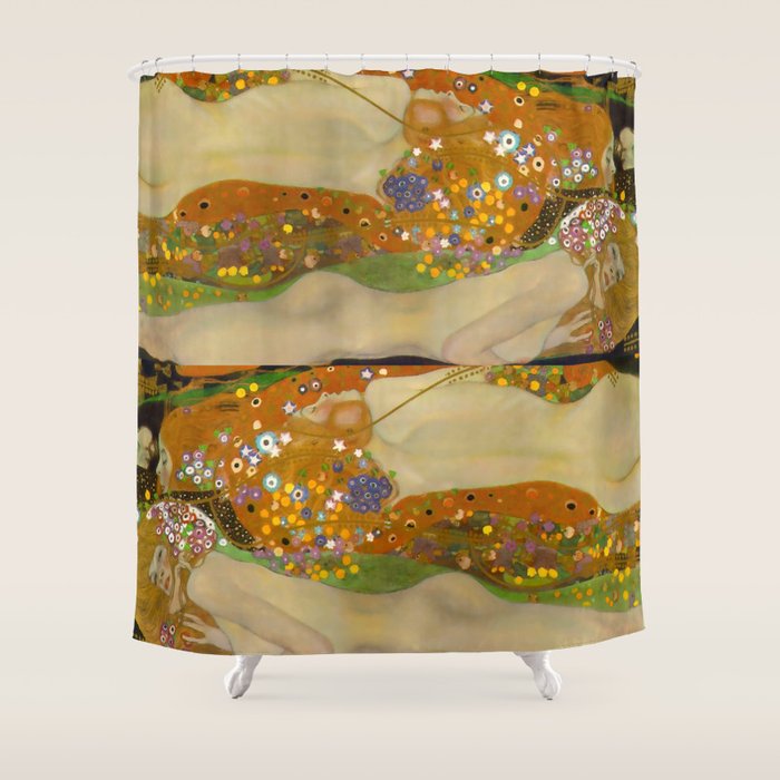Gustav Klimt "Water Serpents" Shower Curtain Gallery Image 1