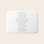 I Believe In Pink. I Believe That Laughing Is the Best Calorie Burnerâ¦ -Audrey Hepburn Bath Mat Gallery Image 1