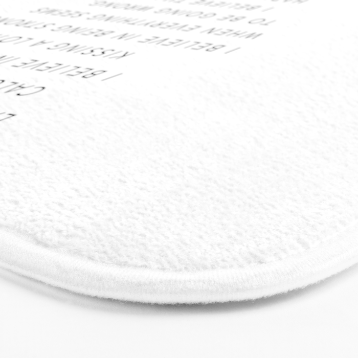 I Believe In Pink. I Believe That Laughing Is the Best Calorie Burnerâ¦ -Audrey Hepburn Bath Mat Gallery Image 3