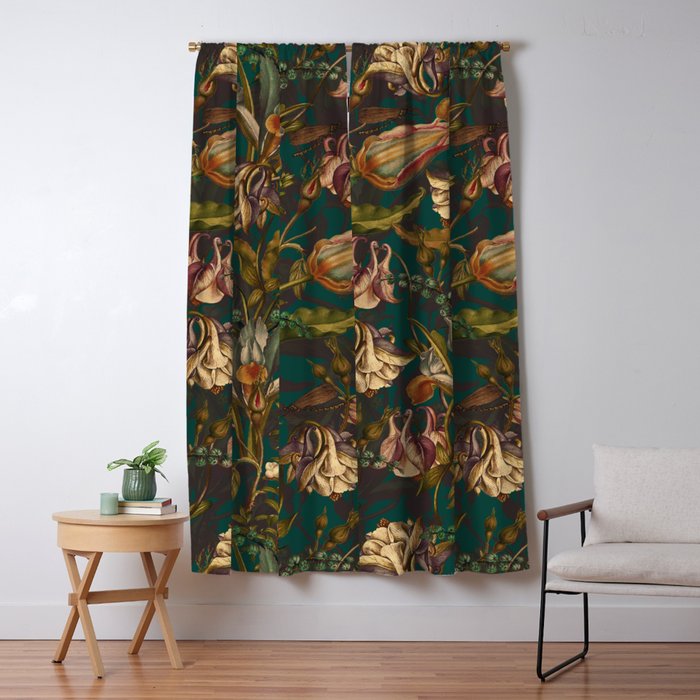 Midnight Summer Garden Window Curtain Gallery Image 5