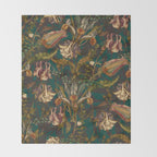 Midnight Summer Garden Throw Blanket Gallery Image 2