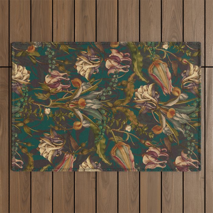 Midnight Summer Garden Outdoor Rug Gallery Image 1