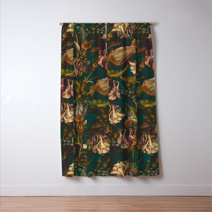 Midnight Summer Garden Window Curtain Gallery Image 3