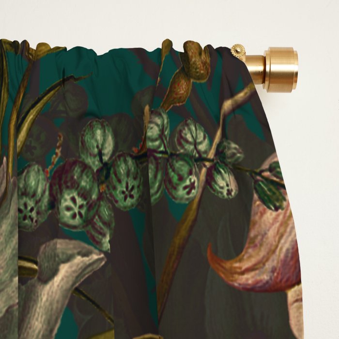 Midnight Summer Garden Window Curtain Gallery Image 2