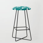 Mid Century Modern Geometric 04 Teal Stool Gallery Image 1