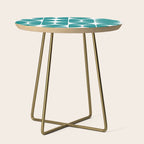 Mid Century Modern Geometric 04 Teal Side Table Gallery Image 1