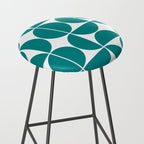 Mid Century Modern Geometric 04 Teal Stool Gallery Image 2