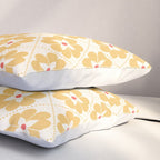 Retro Floral Pattern in Yellow Pillow Sham Gallery Image 3
