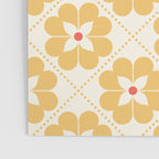 Retro Floral Pattern in Yellow Poster Gallery Image 3