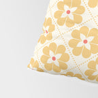 Retro Floral Pattern in Yellow Pillow Sham Gallery Image 4