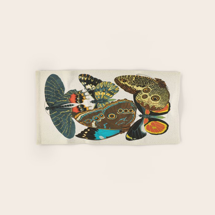Vintage Butterfly Illustration EA Seguy Papillon Towels Gallery Image 1