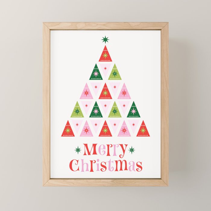 Merry Christmas Tree Mini Art Print Gallery Image 1