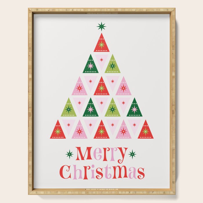 Merry Christmas Tree Serving Tray Gallery Image 1