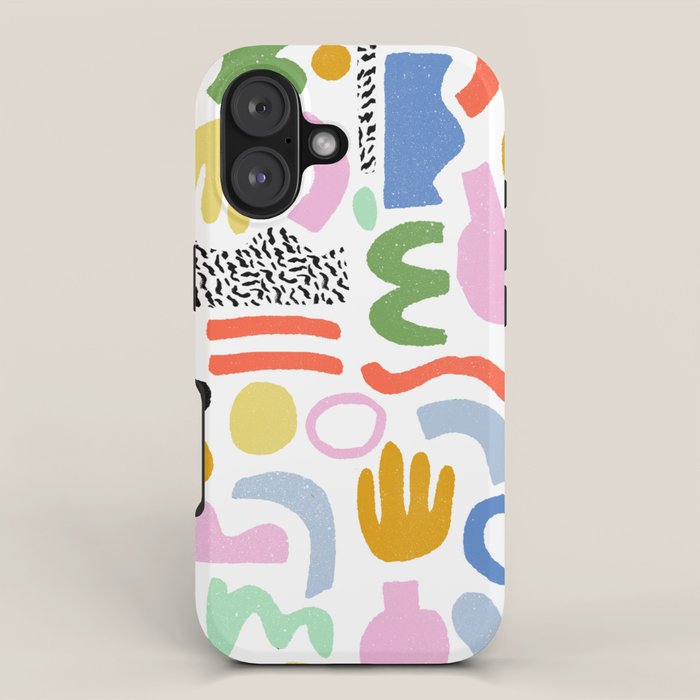 Helter Skelter - bright pattern, colorful, rainbow, abstract, shapes, pattern iPhone Case Gallery Image 1