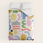 Helter Skelter - bright pattern, colorful, rainbow, abstract, shapes, pattern Comforter Gallery Image 6