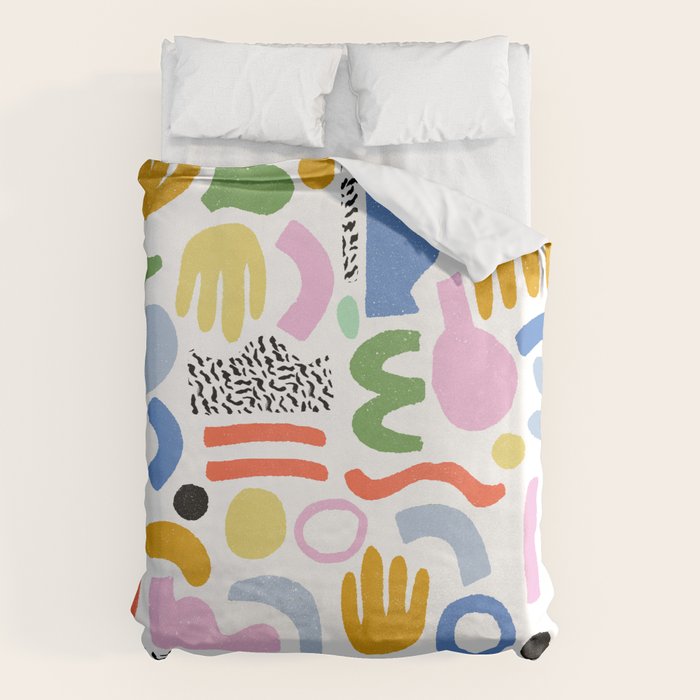 Helter Skelter - bright pattern, colorful, rainbow, abstract, shapes, pattern Duvet Cover Gallery Image 6