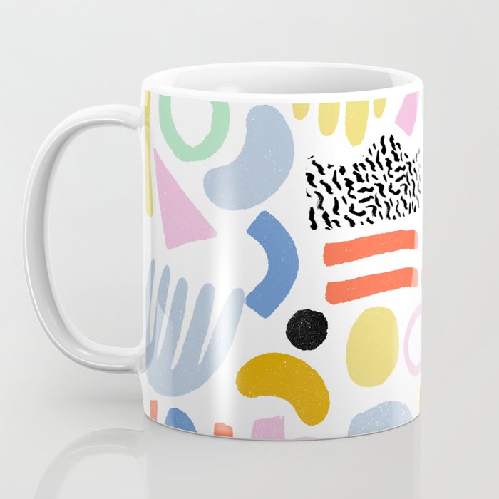 Helter Skelter - bright pattern, colorful, rainbow, abstract, shapes, pattern Coffee Mug Gallery Image 3
