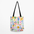 Helter Skelter - bright pattern, colorful, rainbow, abstract, shapes, pattern Tote Bag Gallery Image 2