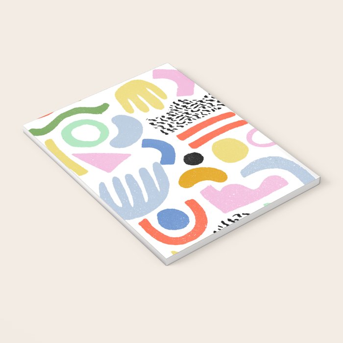 Helter Skelter - bright pattern, colorful, rainbow, abstract, shapes, pattern Notebook Gallery Image 3
