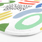 Helter Skelter - bright pattern, colorful, rainbow, abstract, shapes, pattern Bath Mat Gallery Image 3