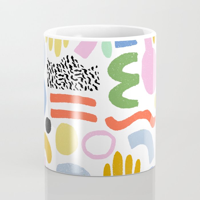 Helter Skelter - bright pattern, colorful, rainbow, abstract, shapes, pattern Coffee Mug Gallery Image 4