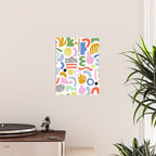 Helter Skelter - bright pattern, colorful, rainbow, abstract, shapes, pattern Poster Gallery Image 2