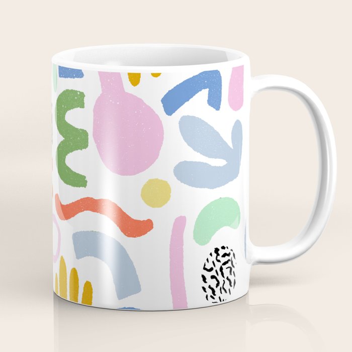 Helter Skelter - bright pattern, colorful, rainbow, abstract, shapes, pattern Coffee Mug Gallery Image 1
