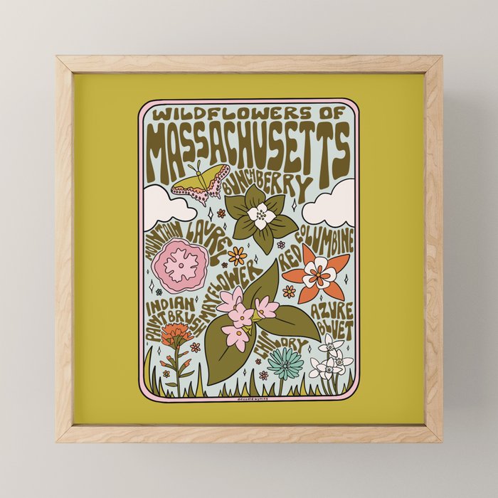Massachusetts Wildflowers Mini Art Print Gallery Image 1