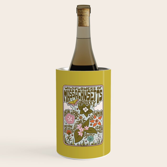 Massachusetts Wildflowers Wine Chiller Gallery Image 1