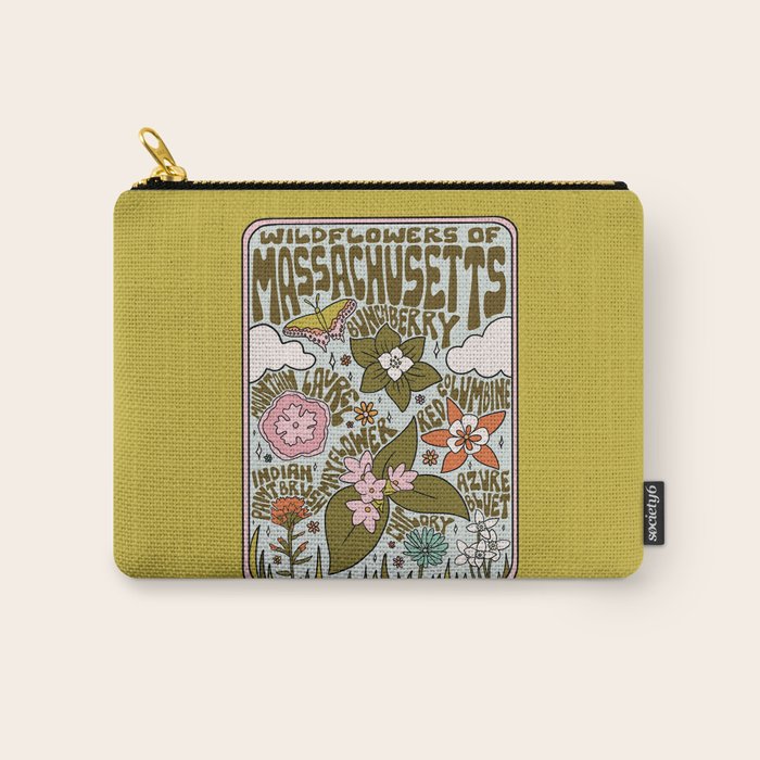 Massachusetts Wildflowers Carry All Pouch Gallery Image 1