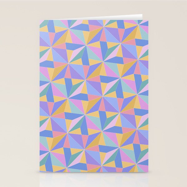 Kaleidoscope Tile Pattern V Bright Pastel Stationery Card Gallery Image 2